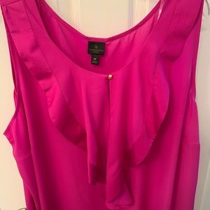 Worthington sleeveless ruffle blouse